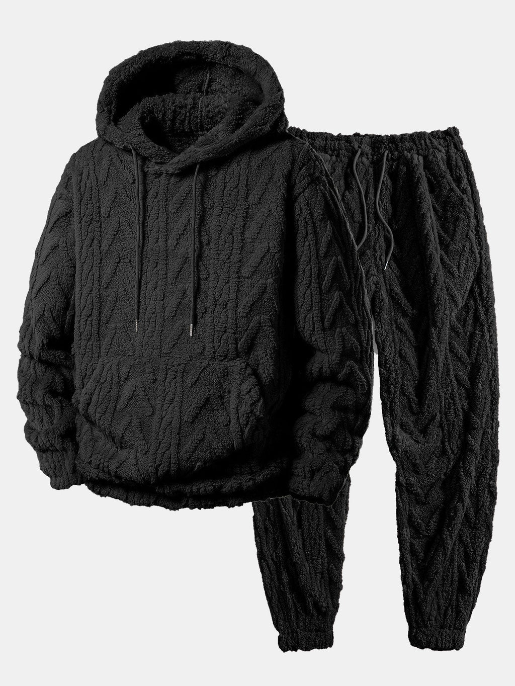 Men's Relaxed Teddy Two Piece Set