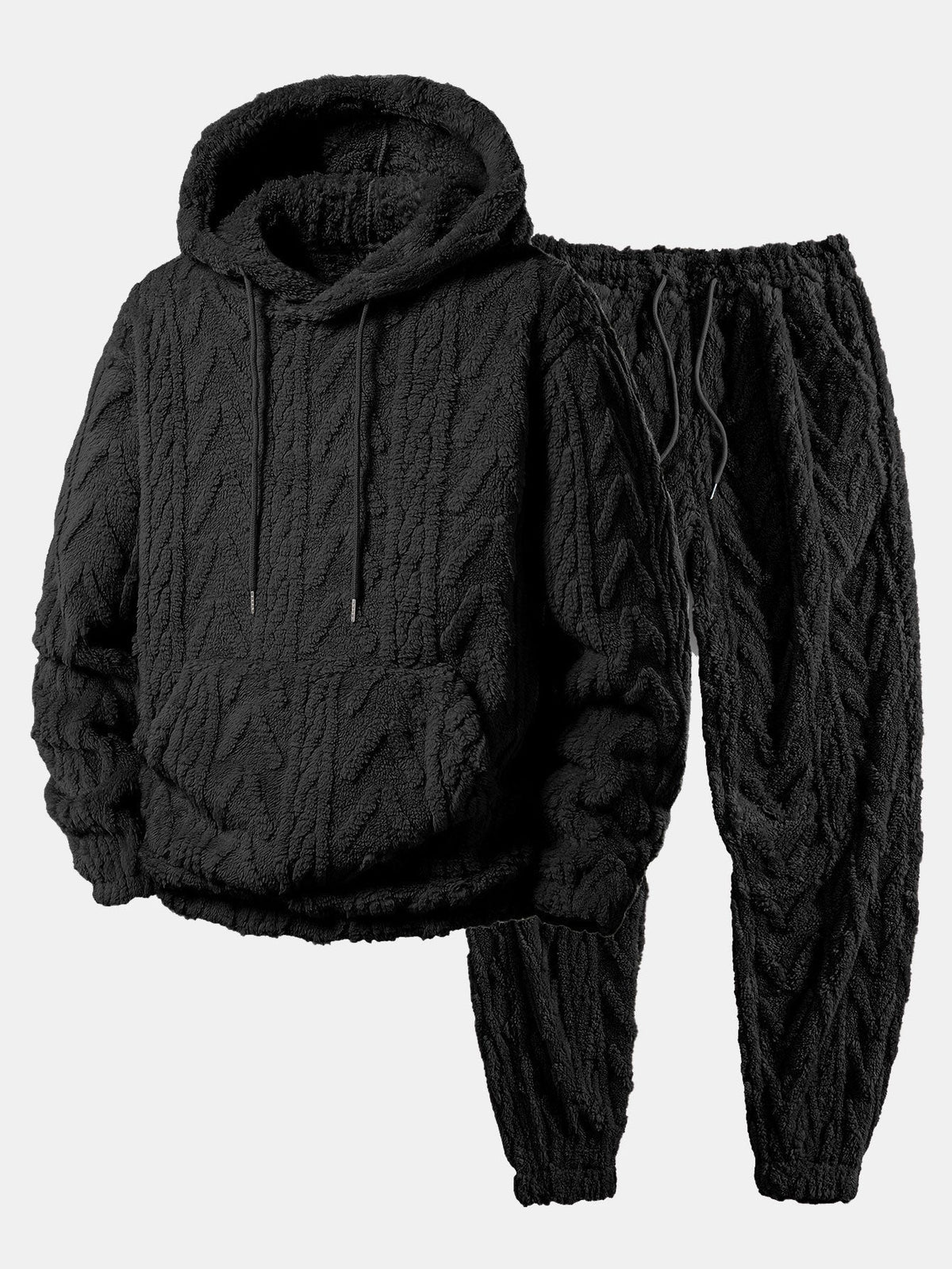 Men's Relaxed Teddy Two Piece Set