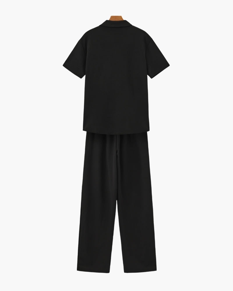 Men's Relaxed Polo Lounge Set