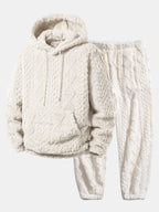 Men's Teddy Textured Relaxed Tracksuit