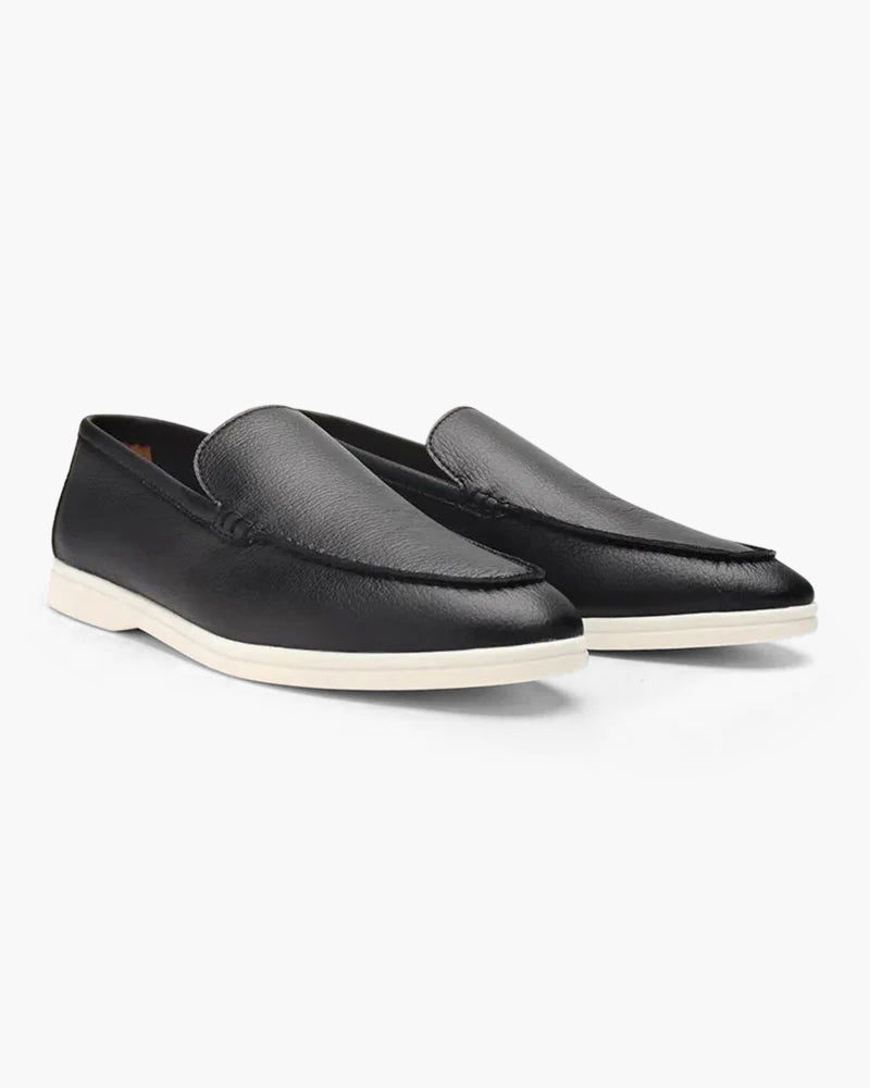 Men's Pebbled Leather Loafers