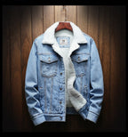 Men's Denim Fur Lined Jacket