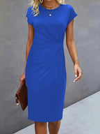 Women's Ruched Bodycon Midi Dress