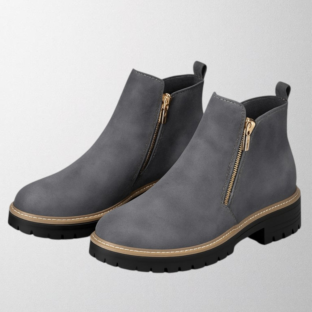 Women's Round-Toe Side-Zip Shoes