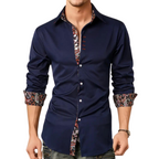 Men's Tailored Shirt with Printed Trim