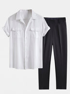 Men's Cuban Collar Summer Set