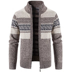 Men's Stand Collar Knit Jacket