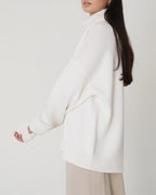 Women's Dropped-Shoulder Roll Neck Jumper