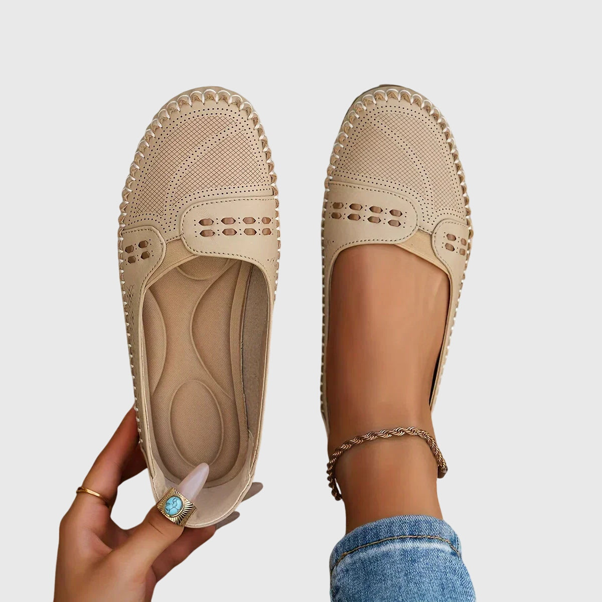 Women's Beige Orthopedic Shoes