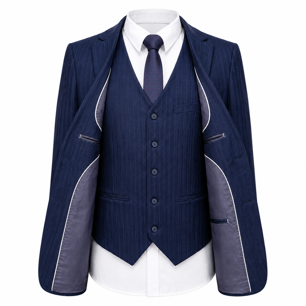 Men's Double Breasted Tweed Suit