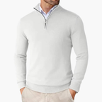 Men's Ribbed Hem Quarter Zip Jumper