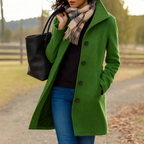 Women's Buttoned Classic Overcoat