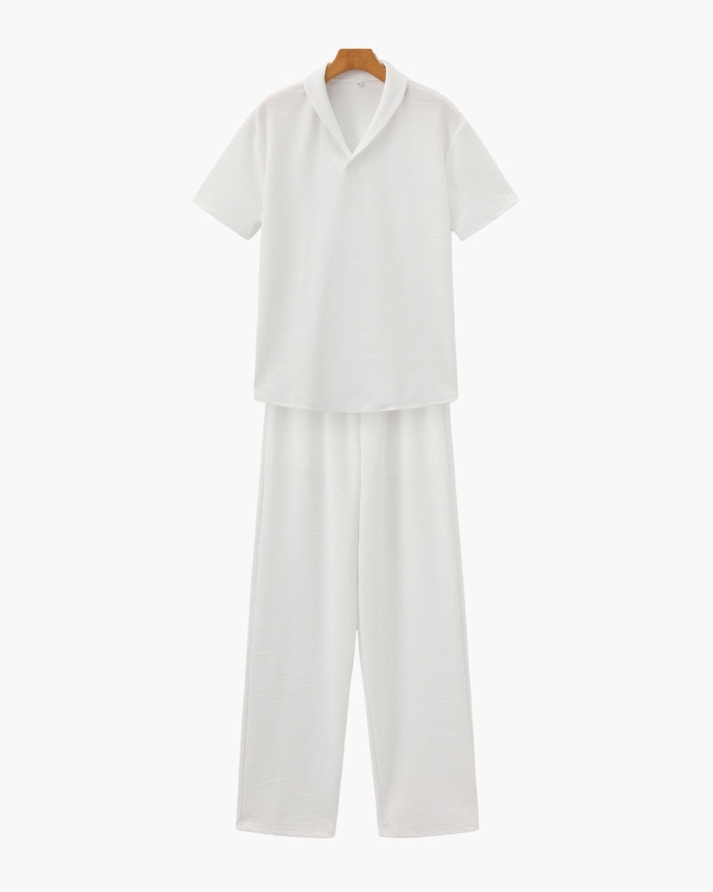 Men's Relaxed Polo Lounge Set