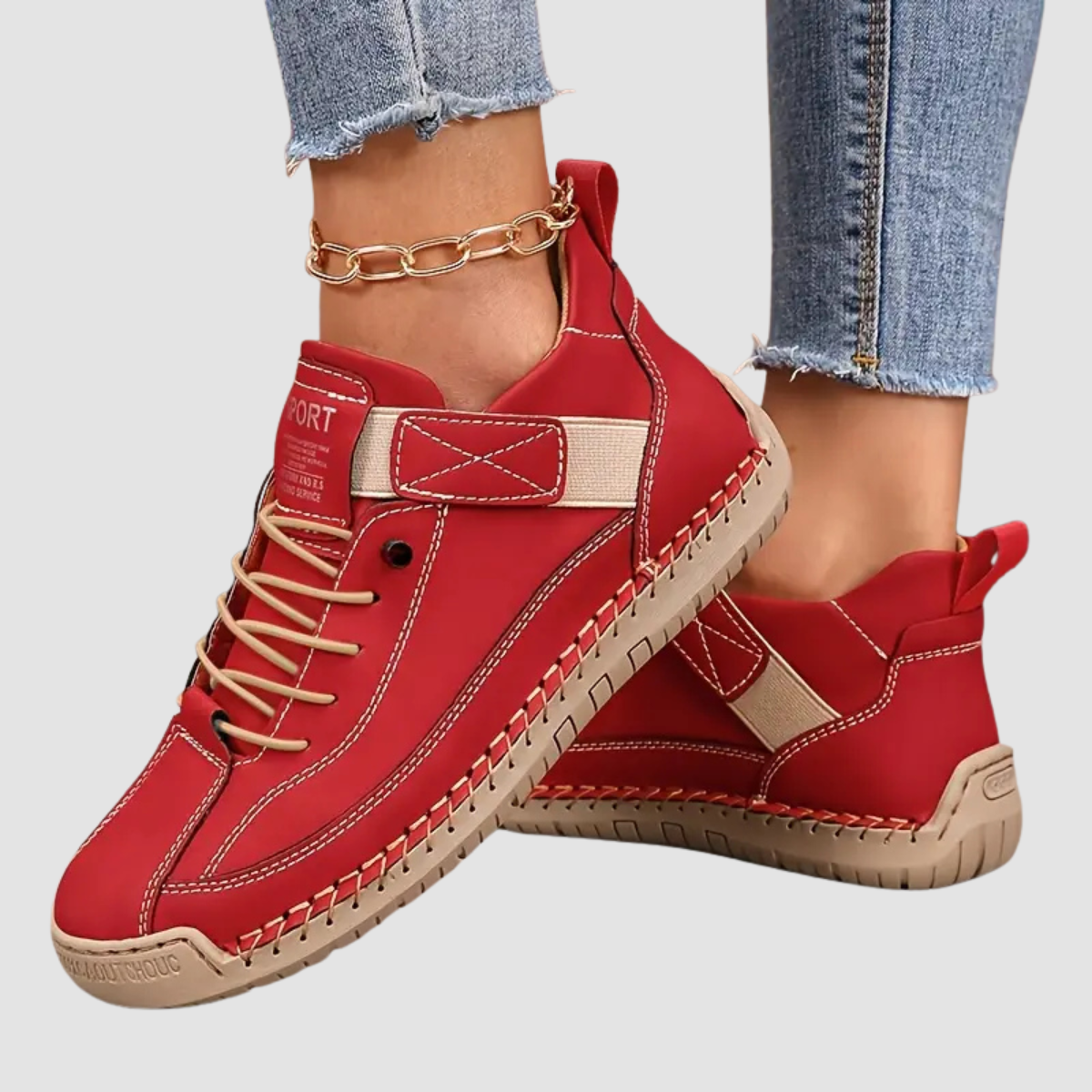 Women's Orthopedic Leather Trainers