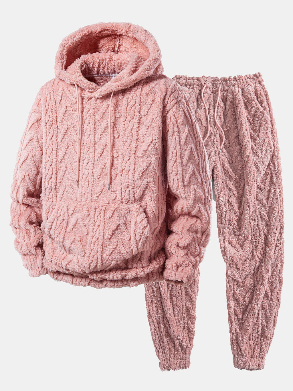 Men's Relaxed Teddy Two Piece Set