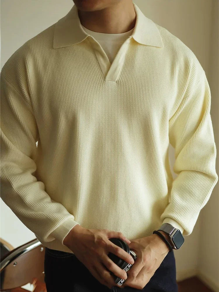 Men's Breathable Polo Jumper