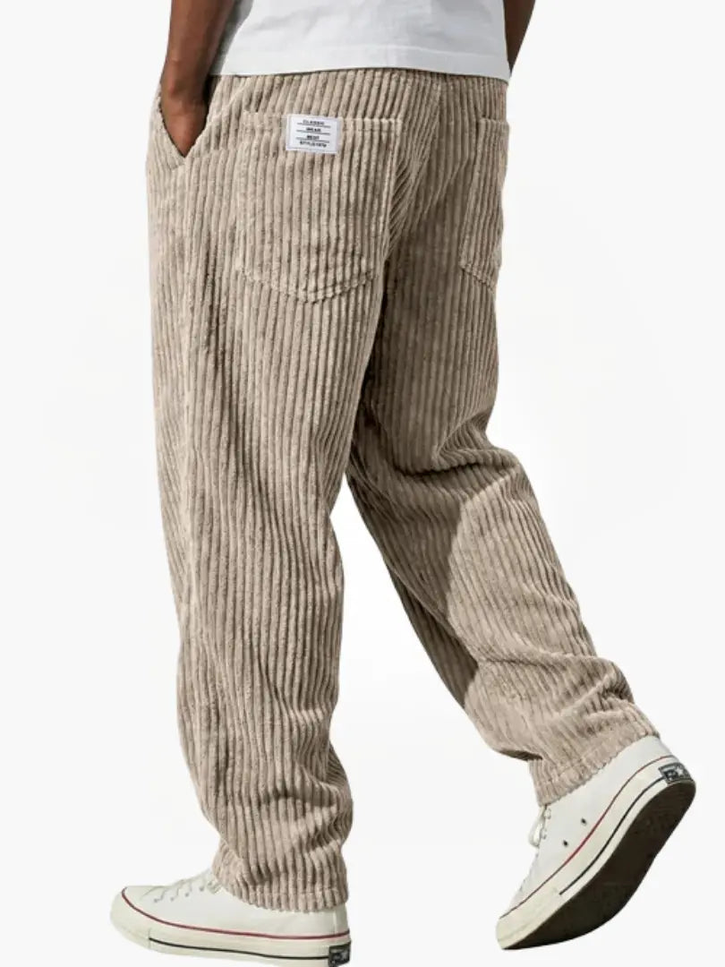 Men's Relaxed Drawstring Corduroy Trousers