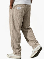 Men's Relaxed Drawstring Corduroy Trousers
