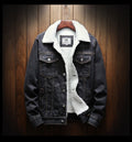 Men's Denim Fur Lined Jacket