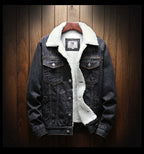 Men's Denim Fur Lined Jacket