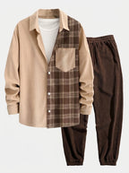 Men's Corduroy Shirt and Jogger Set