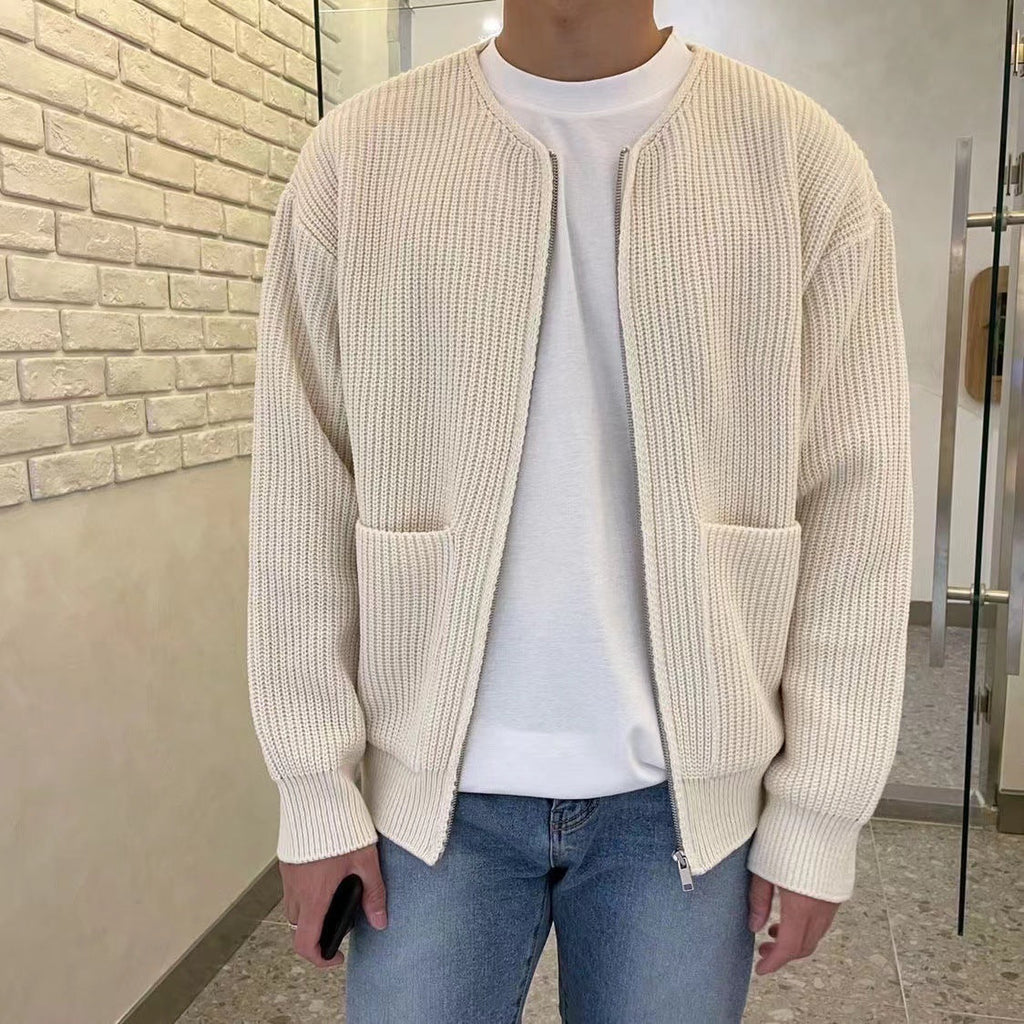 Men's High Collar Knit Jumper