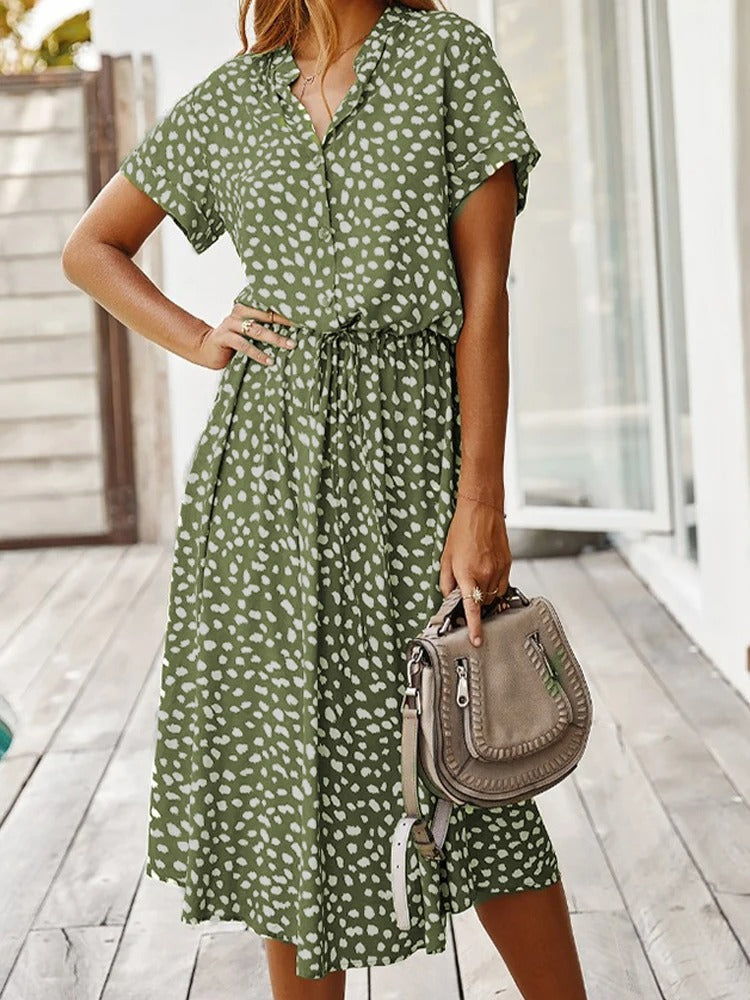 Women's Printed Midi Summer Dress