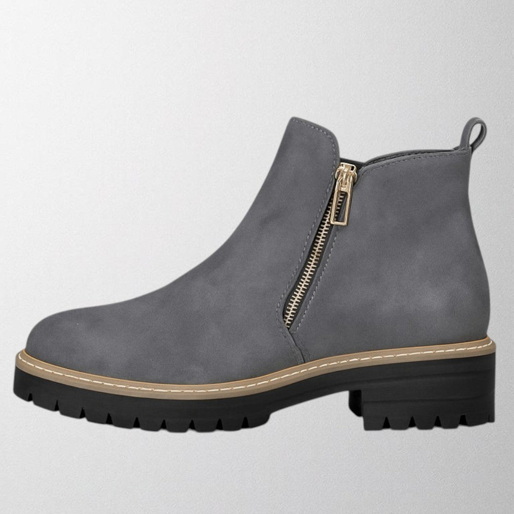 Women's Round-Toe Side-Zip Shoes