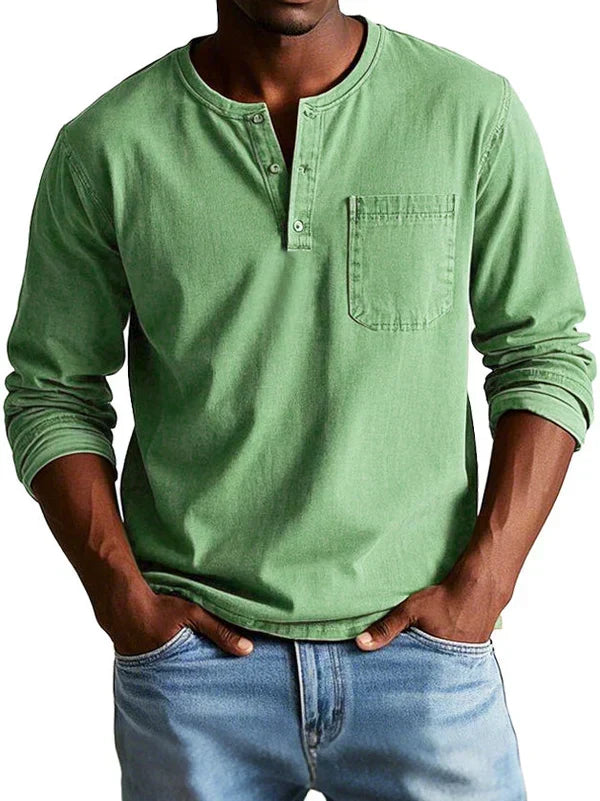 Men's Relaxed Long Sleeve Henley