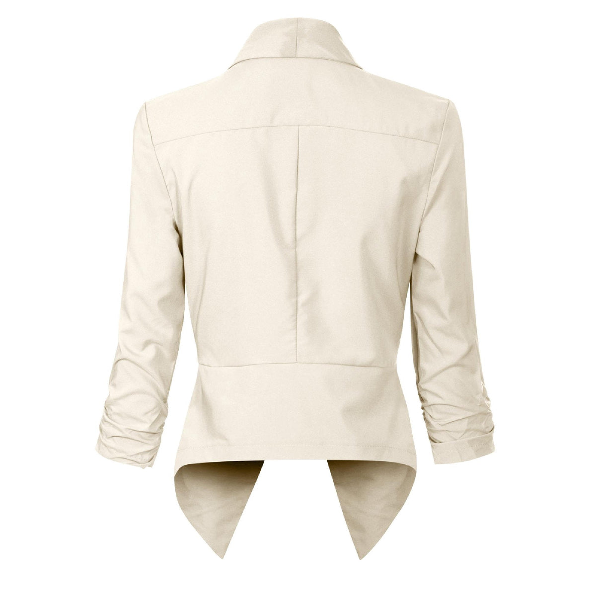 Women's Ruched-Sleeve Open-Front Blazer