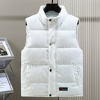 Men's High Collar Padded Corduroy Gilet