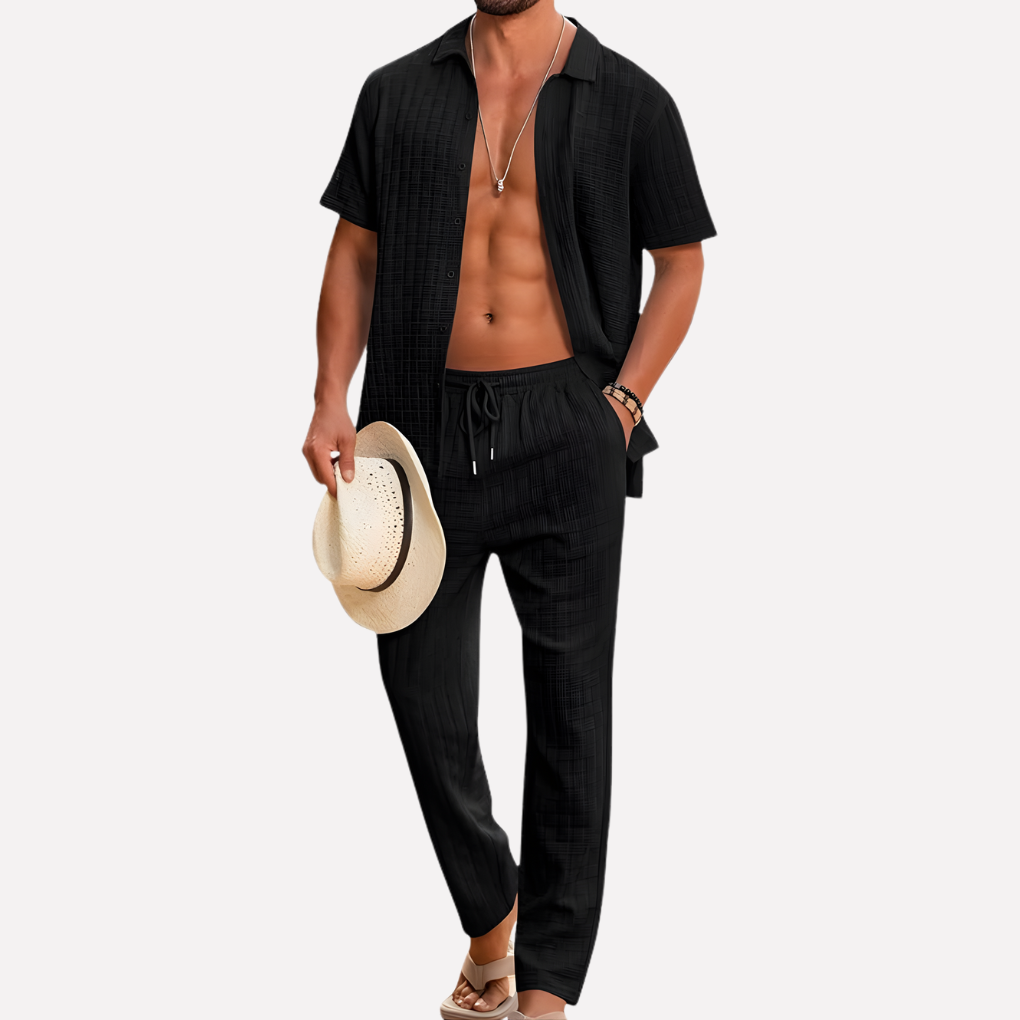 Men's Textured Co Ord Summer Set