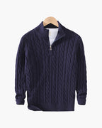 Men's Cable Knit Half Zip Jumper