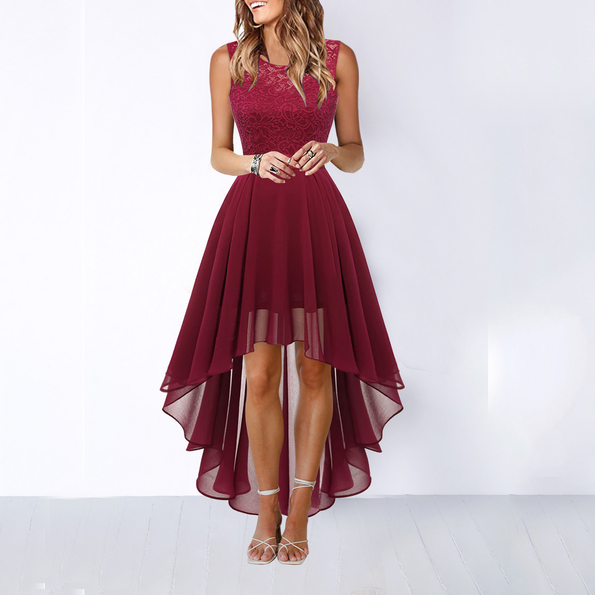 Women's High-Low Wedding Guest Dress