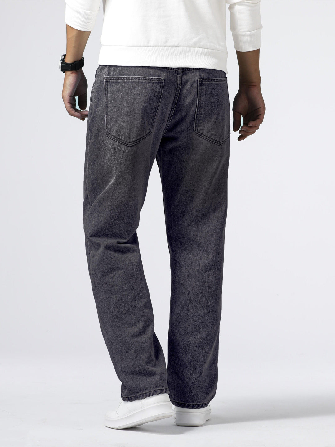 Men's Washed Straight Leg Denim