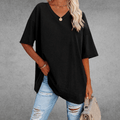Women's Oversized V-Neck Summer Top