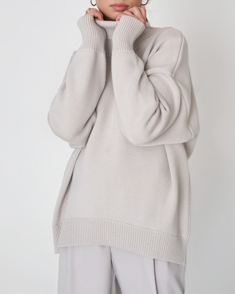 Women's Dropped-Shoulder Roll Neck Jumper