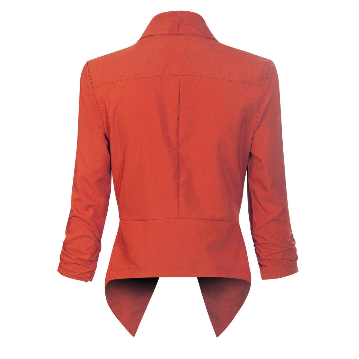 Women's Ruched-Sleeve Open-Front Blazer