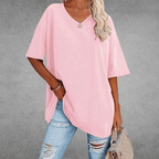 Women's Oversized V-Neck Summer Top