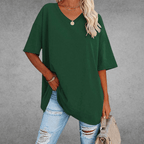 Women's Oversized V-Neck Summer Top