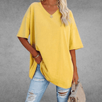 Women's Oversized V-Neck Summer Top