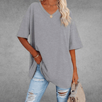 Women's Oversized V-Neck Summer Top