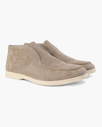 Men's Contrast Sole Suede Loafers