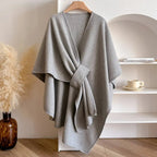 Women's Belted Poncho Coat