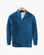 Men's Cable Knit Half Zip Jumper