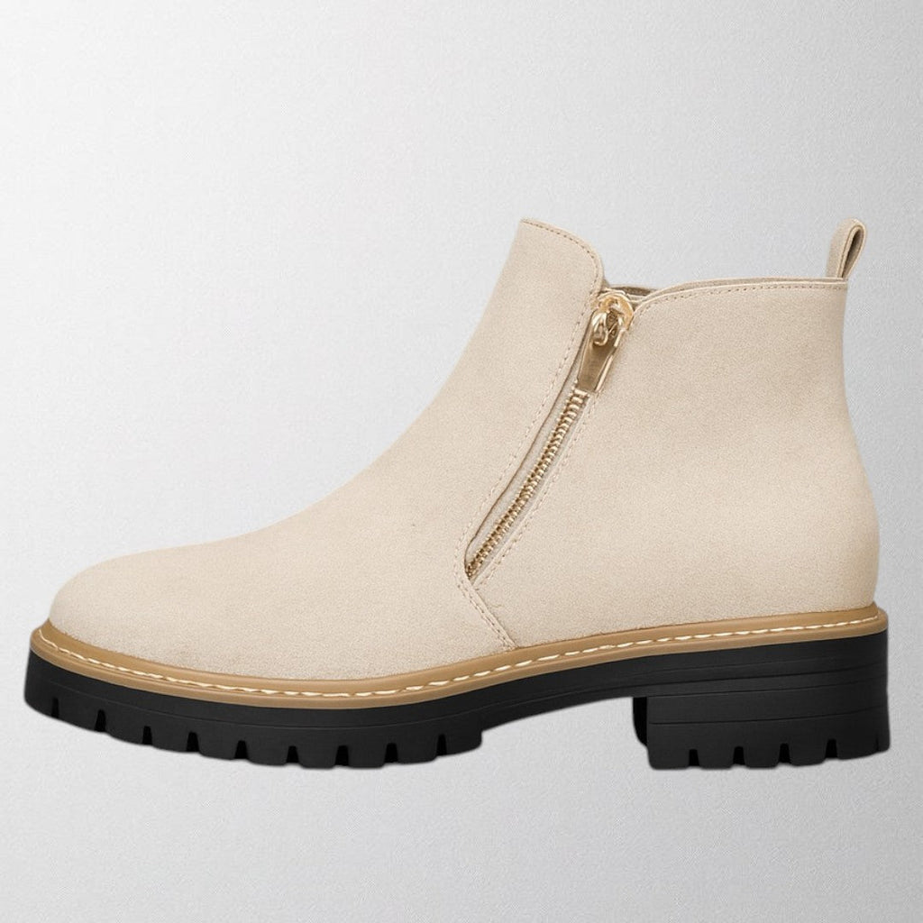Women's Round-Toe Side-Zip Shoes