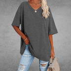 Women's Oversized V-Neck Summer Top