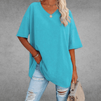 Women's Oversized V-Neck Summer Top