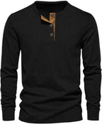 Men's Ribbed Long Sleeve Henley