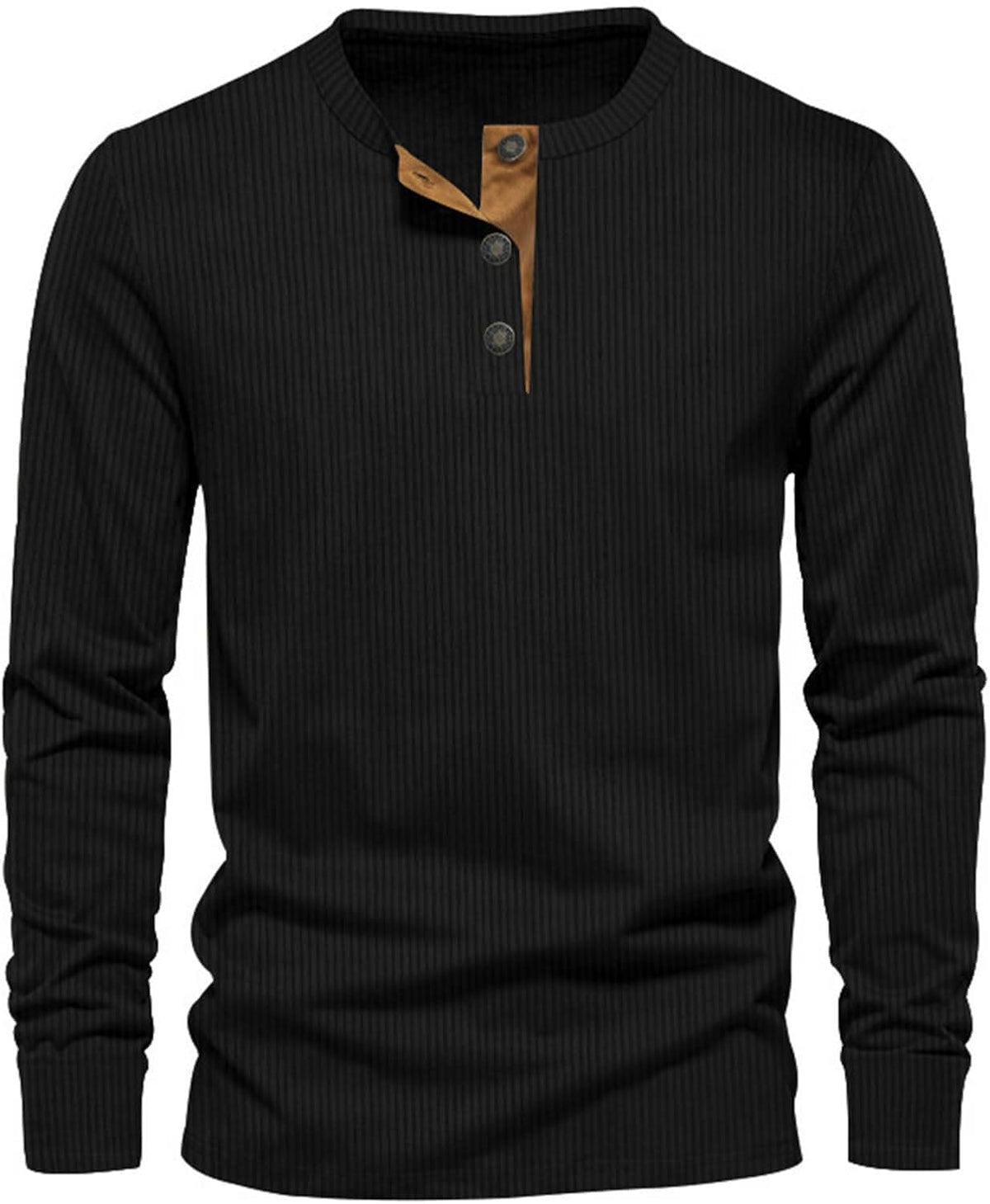 Men's Ribbed Long Sleeve Henley